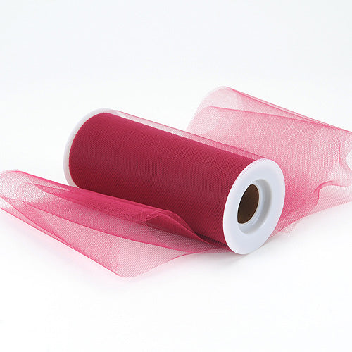 Burgundy 12 Inch Tulle Fabric Roll 25 Yards