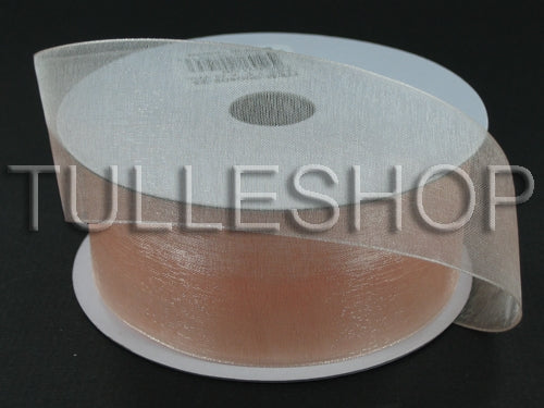 3/8 Inch Peach Organza Ribbons