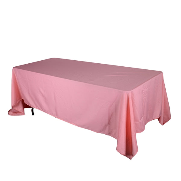 Coral 70 x 120 Inch Polyester Rectangle Tablecloths