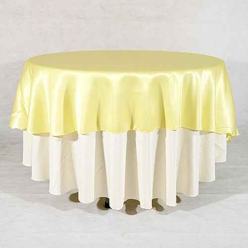 Baby Maize 70 Inch Round Satin Tablecloths