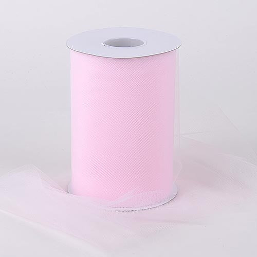 Light Pink 6 Inch Tulle Fabric Roll 100 Yards