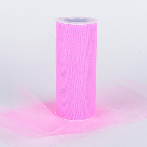 Paris Pink 6 Inch Tulle Fabric Roll 100 Yards
