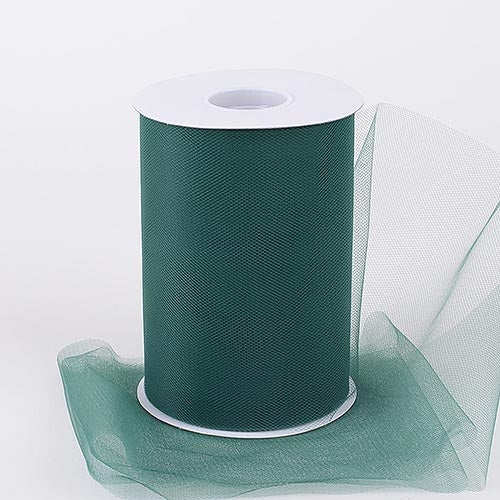 Hunter Green 6 Inch Tulle Fabric Roll 100 Yards