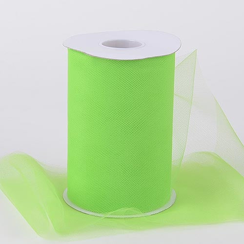 Apple Green 6 Inch Tulle Fabric Roll 100 Yards
