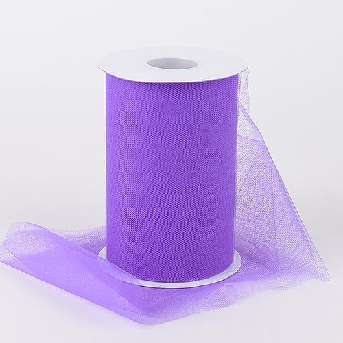 Purple 6 Inch Tulle Fabric Roll 100 Yards