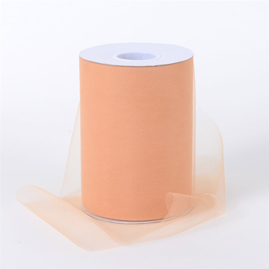 Pumpkin Gold 6 Inch Tulle Fabric Roll 100 Yards