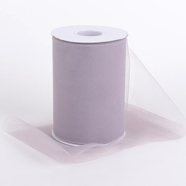 Silver 6 Inch Tulle Fabric Roll 100 Yards