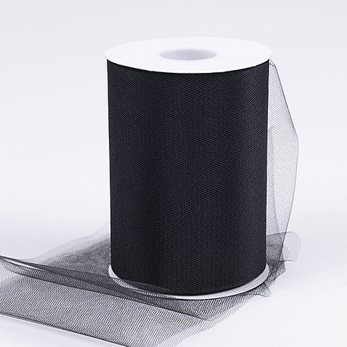 Black 6 Inch Tulle Fabric Roll 100 Yards