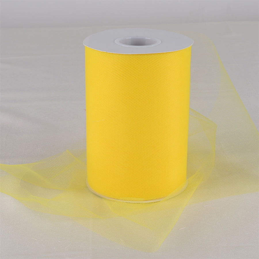 Yellow 6 Inch Tulle Fabric Roll 100 Yards