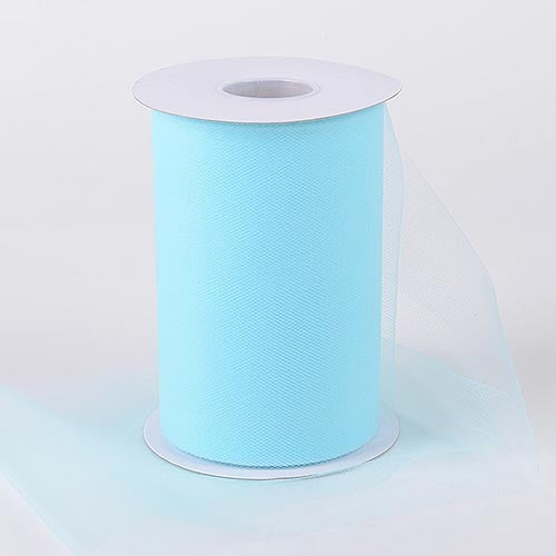 Aqua Blue 6 Inch Tulle Fabric Roll 100 Yards