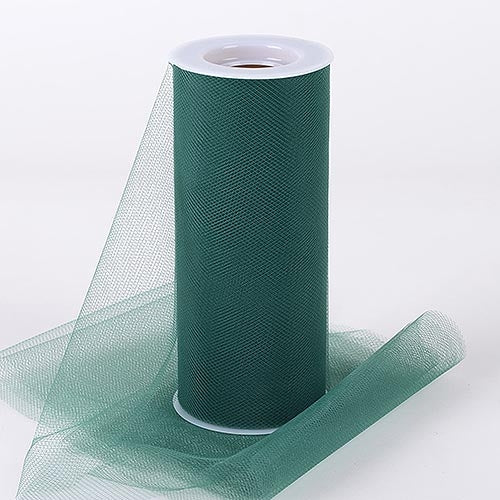 Hunter Green 6 Inch Tulle Fabric Roll 25 Yards