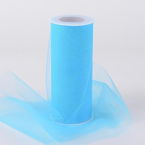 Turquoise 6 Inch Tulle Fabric Roll 25 Yards