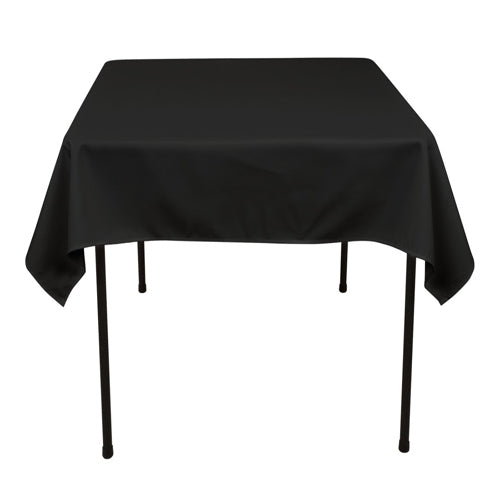 Black 70 x 70 Inch Square Tablecloths