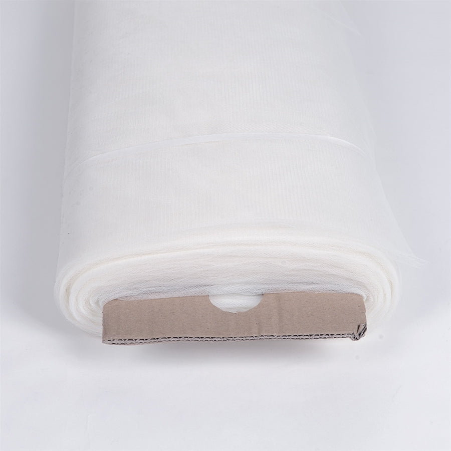 White 108 Inch Tulle Fabric Bolt 50 Yards
