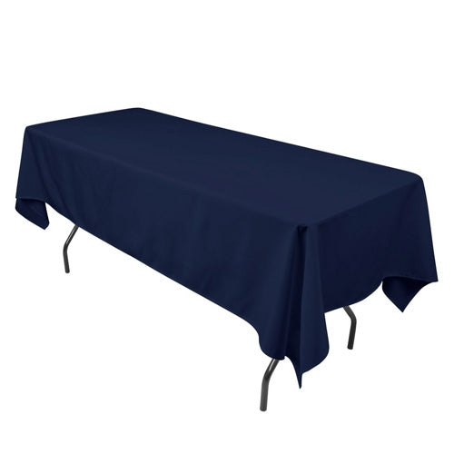 Navy - 90 x 132 Rectangle Tablecloths - ( 90 inch x 132 inch )