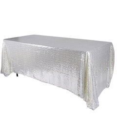 90x132 Inch Rectangular Duchess Sequin Tablecloths