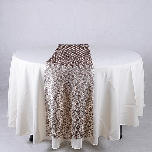 Chocolate - Lace Table Runners - ( 14 inch x 108 inches )