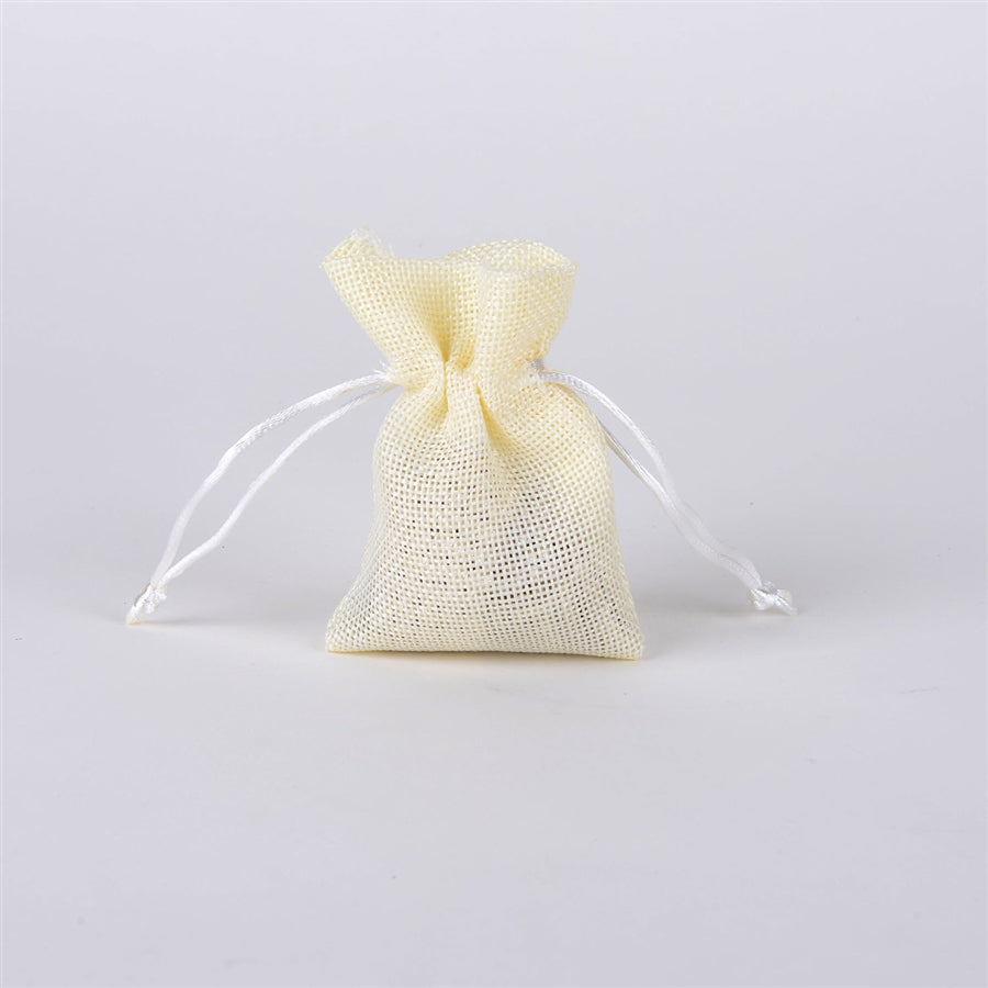 Ivory - 3 inch x 4 inch Burlap Bags