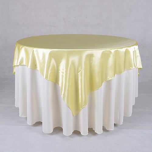 Baby Maize - 90 x 90 Square Satin Table Overlays