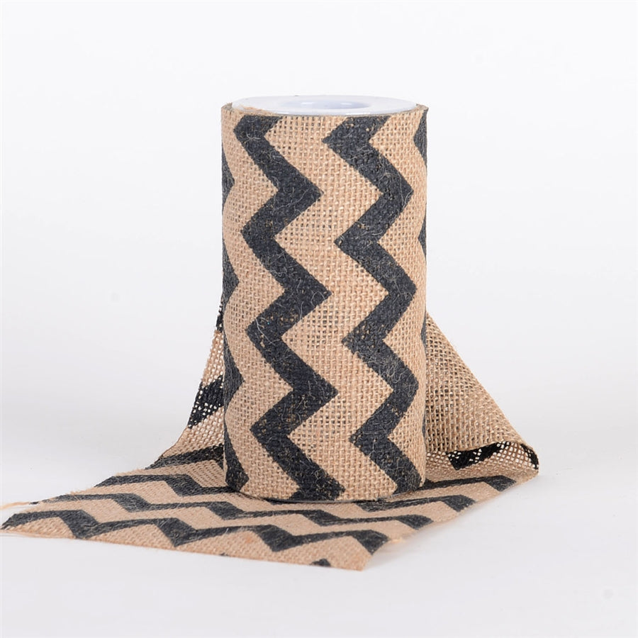 Chevron - Burlap Roll ( 6 inch x 5 yards )