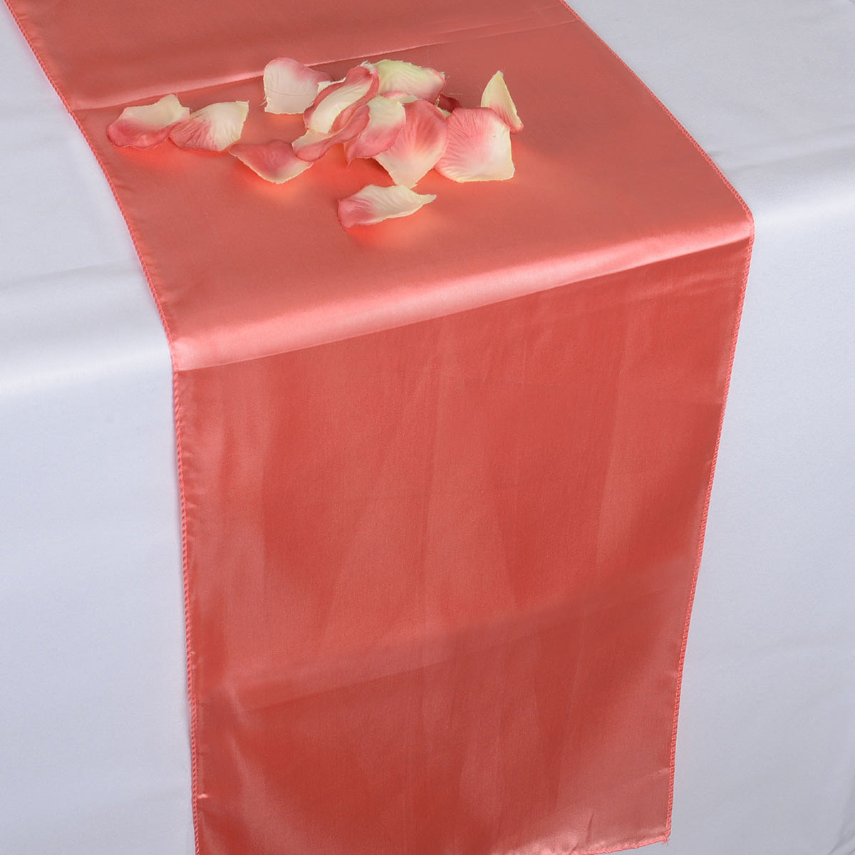 Coral - Satin Table Runner - ( 12 inch x 108 inches )