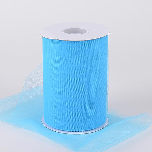 Turquoise Premium Nylon 6 Inch Tulle Fabric Roll 100 Yards