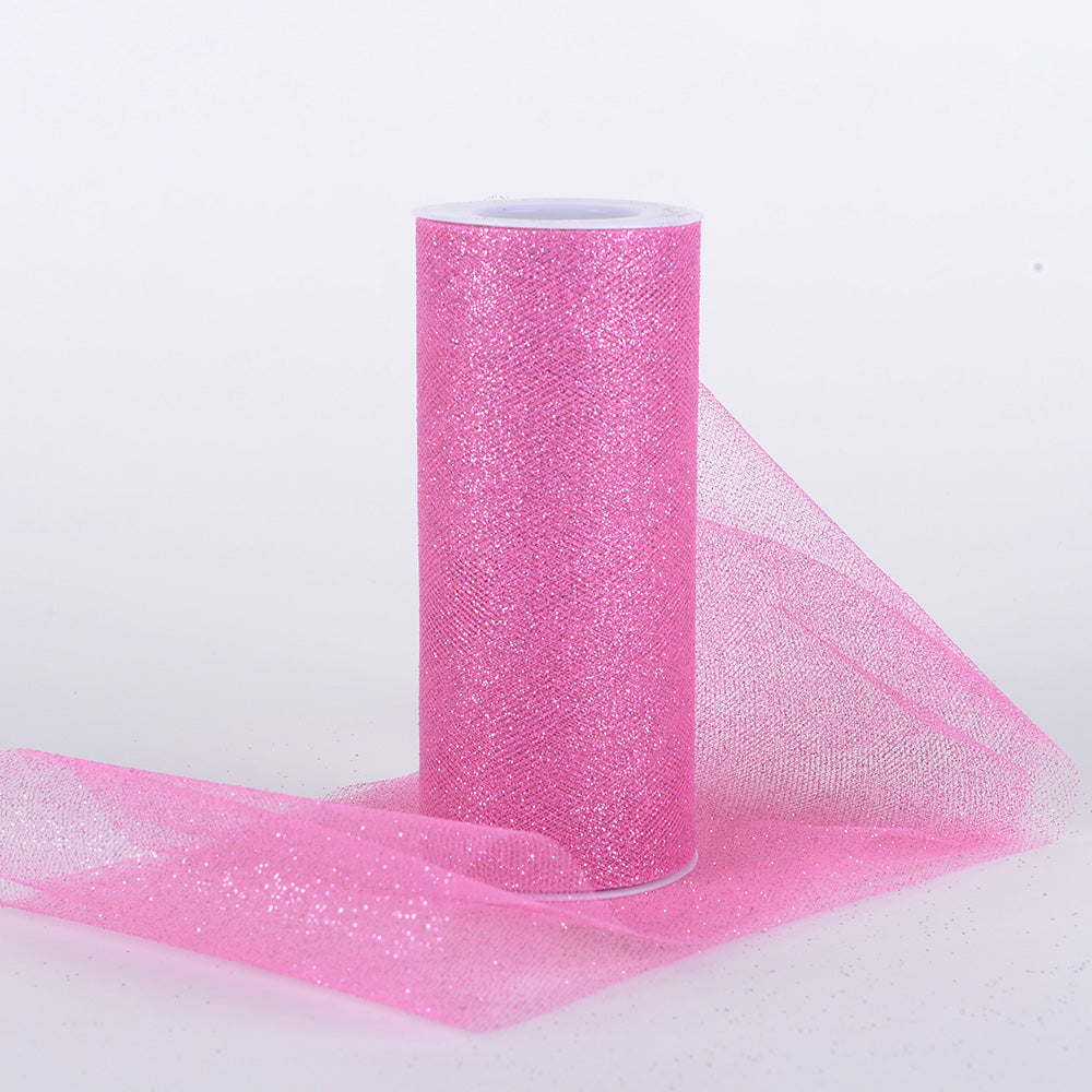 Tulle Rolls, Sewing Accessories and Supplies (Pink Rainbow Glitter