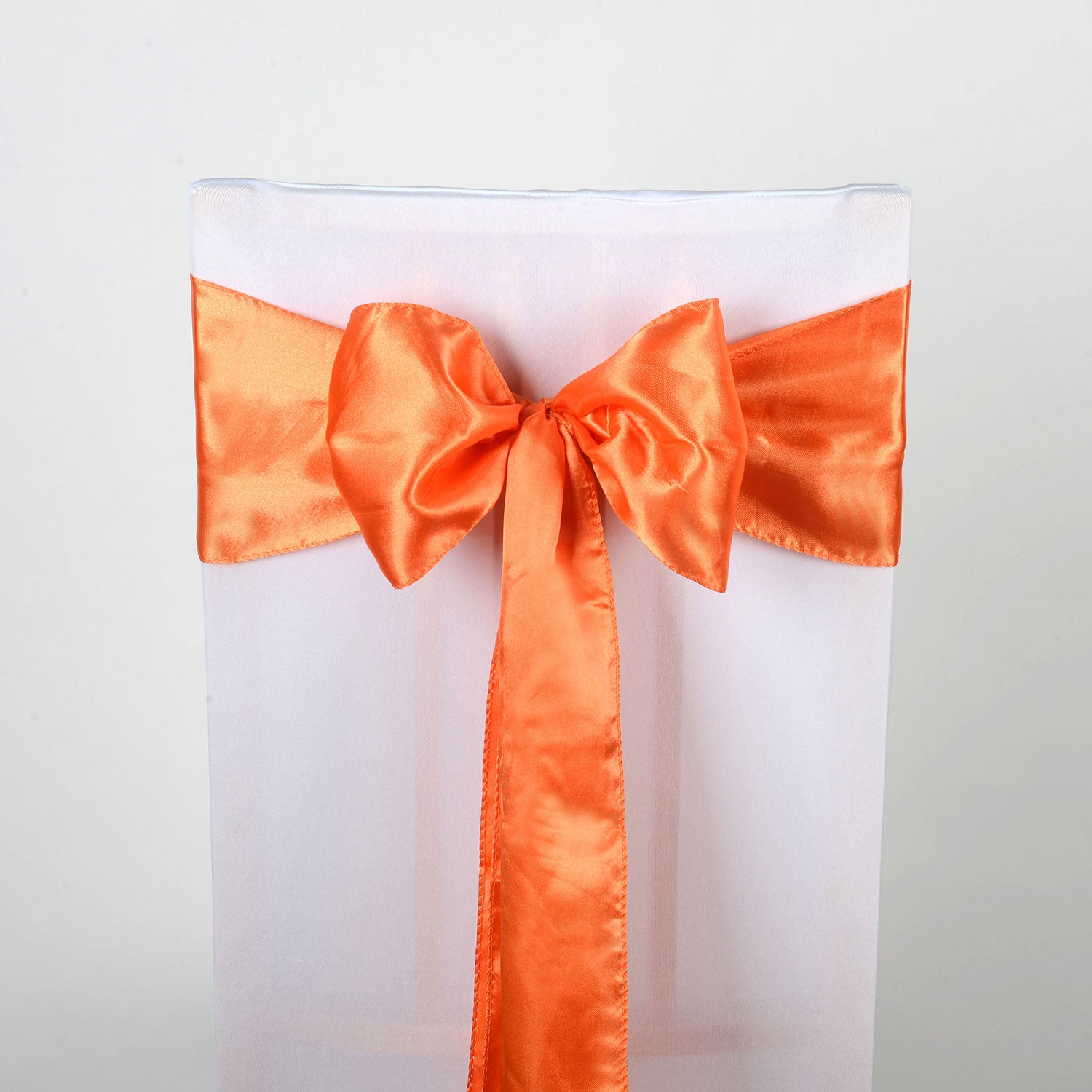 Orange - Satin Chair Sash - ( Pack of 10 Piece - 6 inches x 106 inches )