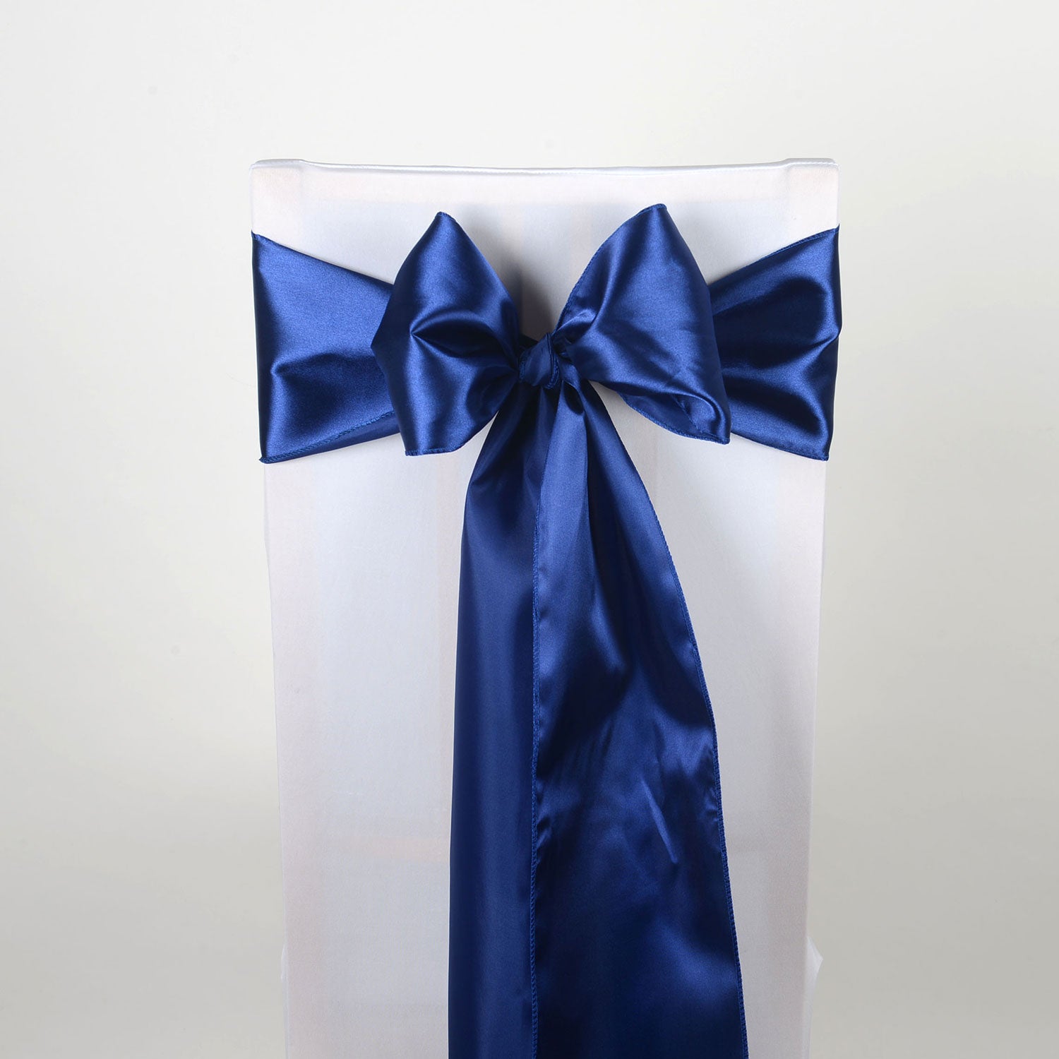 Navy - Satin Chair Sash - ( Pack of 10 Piece - 6 inches x 106 inches )