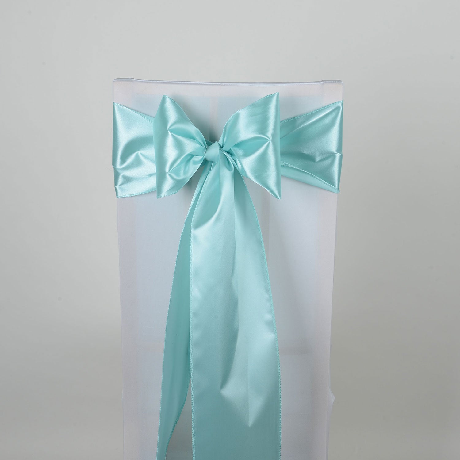 Aqua - Satin Chair Sash - ( Pack of 10 Piece - 6 inches x 106 inches )