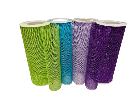 Glitter Net 4 Pack- Apple Green* Turquoise* Lavender * Purple