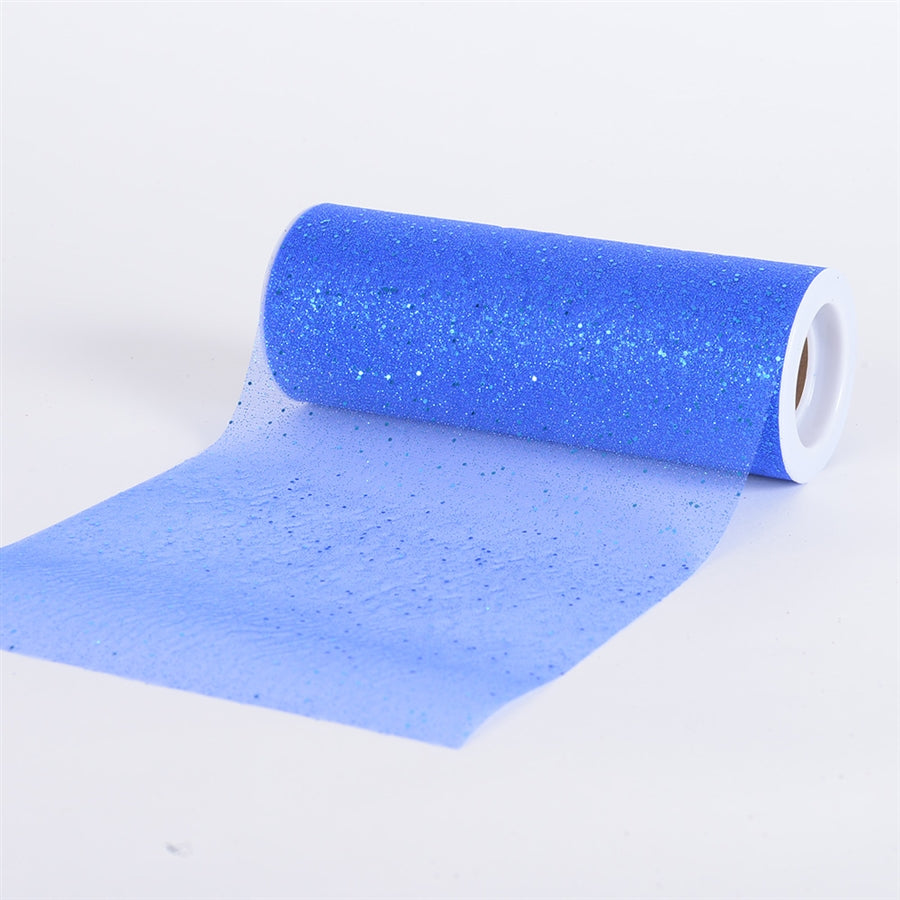 Royal Blue Confetti Organza 6 Inch Roll 10 Yards