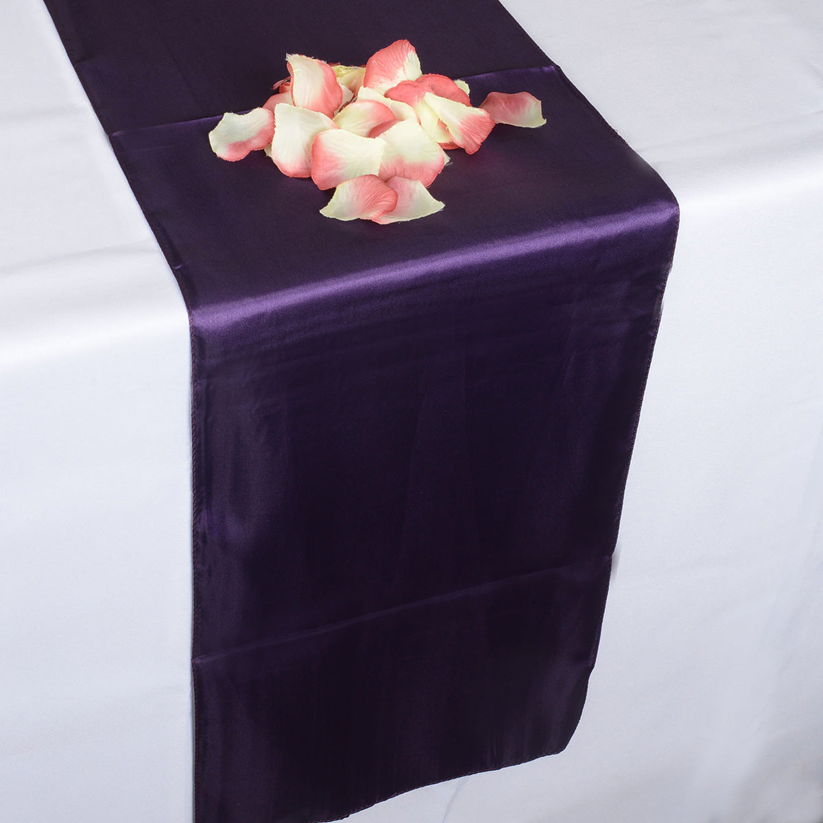 Plum - Satin Table Runner - ( 12 inch x 108 inches )