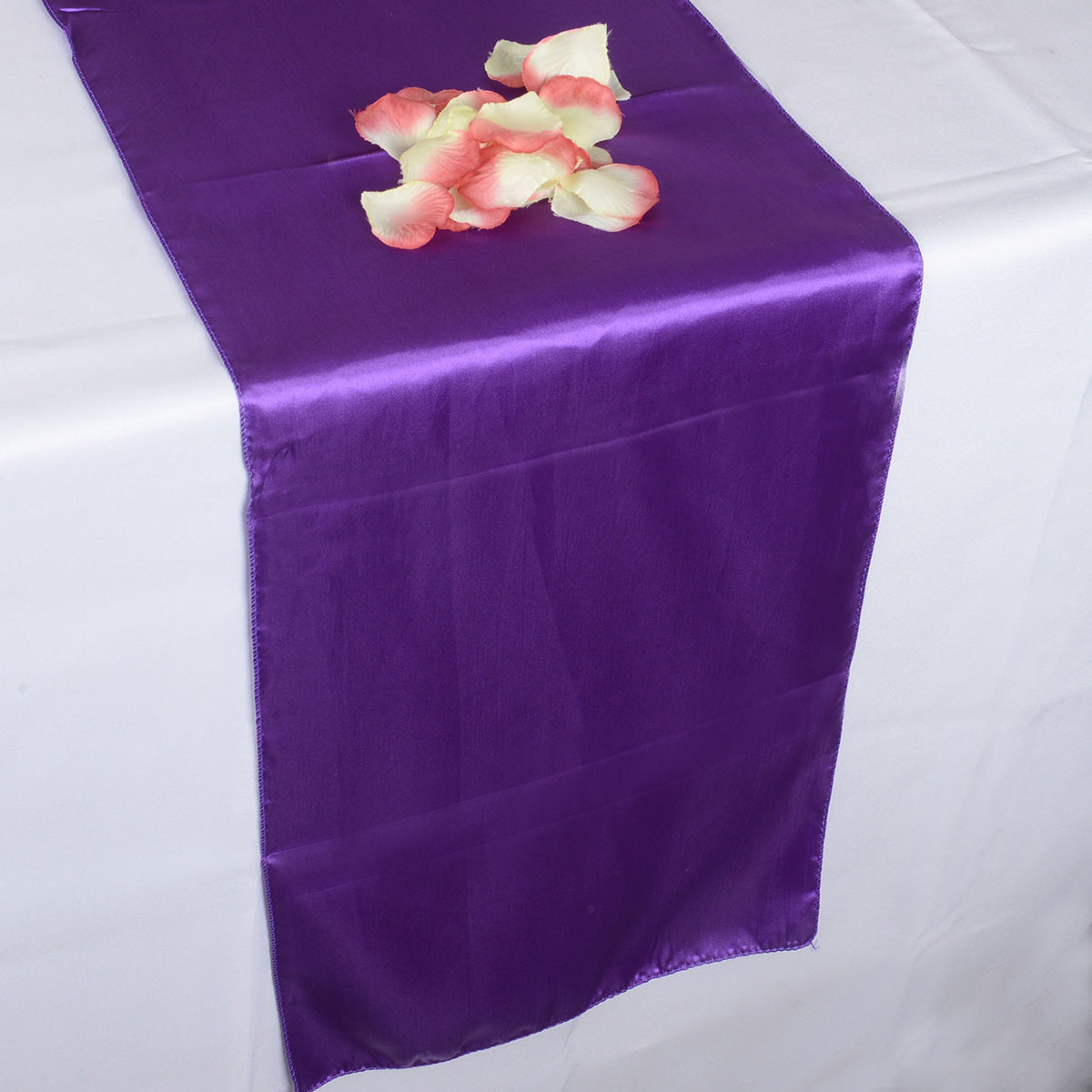 Purple - Satin Table Runner - ( 12 inch x 108 inches )