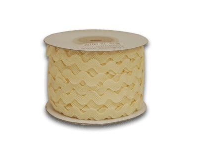 Essentials By Leisure Arts Ric Rac 1/2 4 yards Yellow - rick rack trim for  sewing - wavy ric rac trim for sewing and crafts - ric rac ribbon - rick