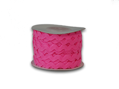 Shocking Pink 5 mm Ric Rac Trim 25 Yards