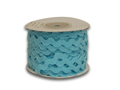 Light Blue 7 mm Ric Rac Trim 25 Yards