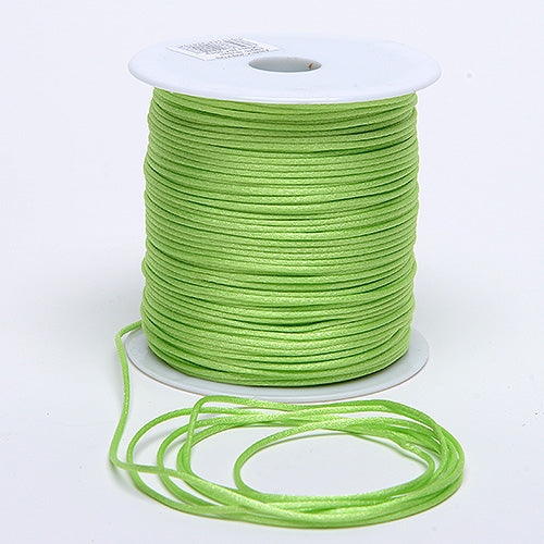 Apple Green 3 mm Rattail Satin Cord 100 Yards