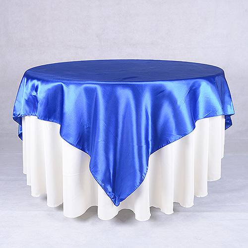 Royal Blue - 90 x 90 Square Satin Table Overlays