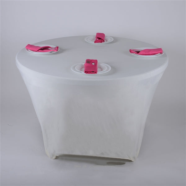 Ivory 8 Seat Round Spandex Tablecloths