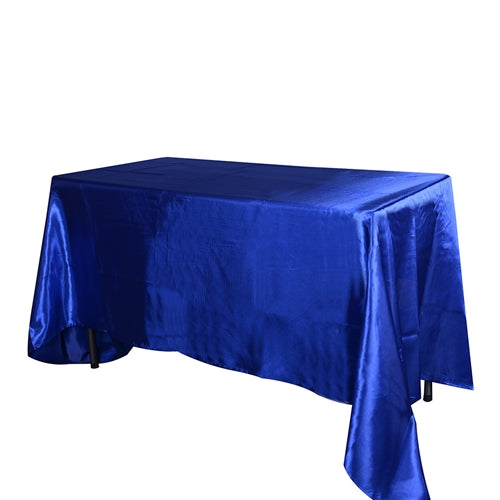 Royal Blue 60 Inch x 102 Inch Rectangular Satin Tablecloths