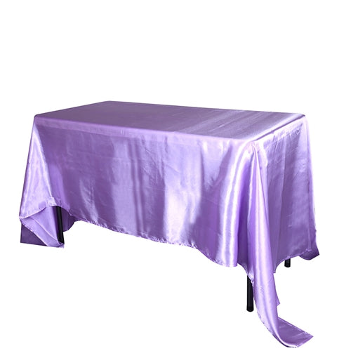 Lavender 60 Inch x 102 Inch Rectangular Satin Tablecloths