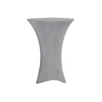Silver Spandex Cocktail Tablecloths