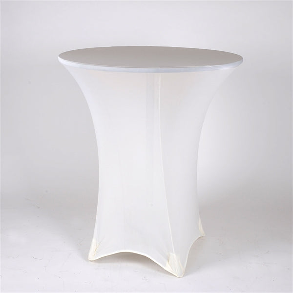 Ivory Spandex Cocktail Tablecloths