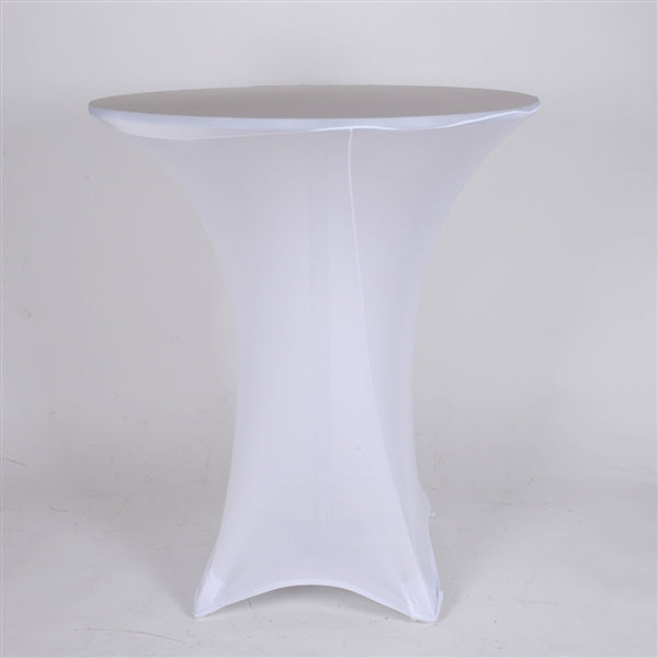White Spandex Cocktail Tablecloths