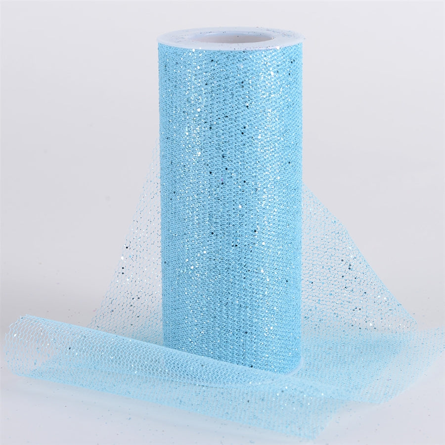 Light Blue Glitter Net 6x10 Yards