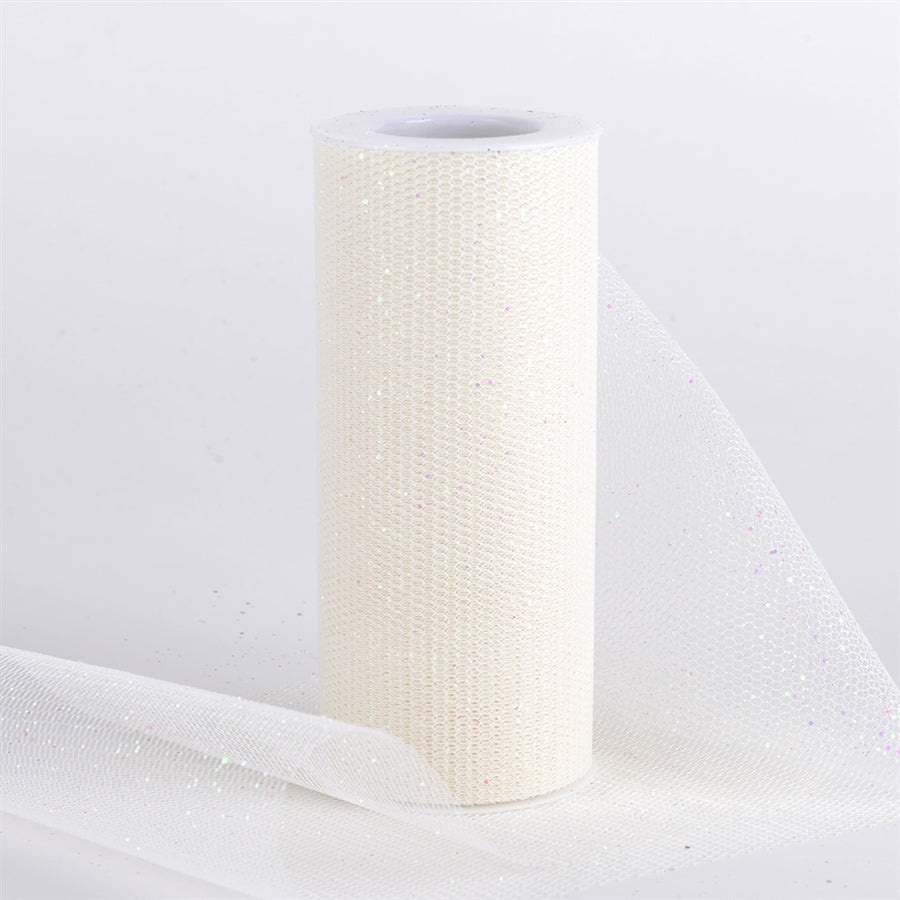 Ivory Glitter Net 6x10 Yards