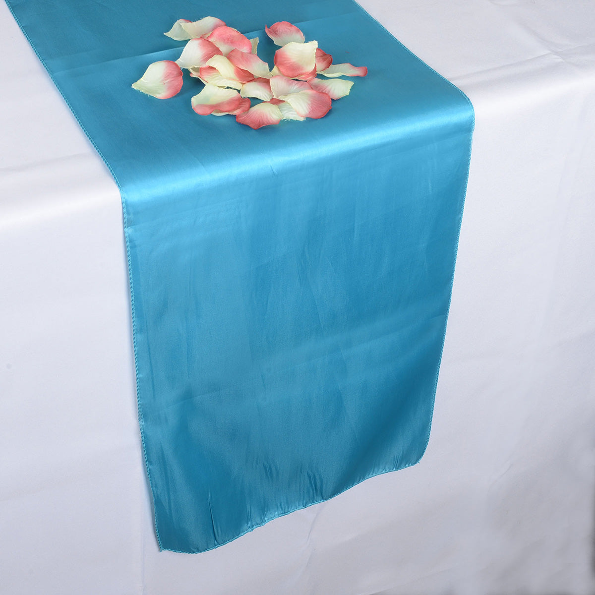 Turquoise - Satin Table Runner - ( 12 inch x 108 inches )