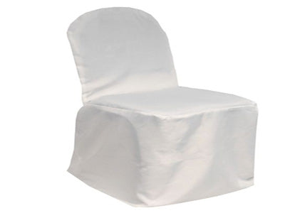 White Poly Banquet Chair Covers
