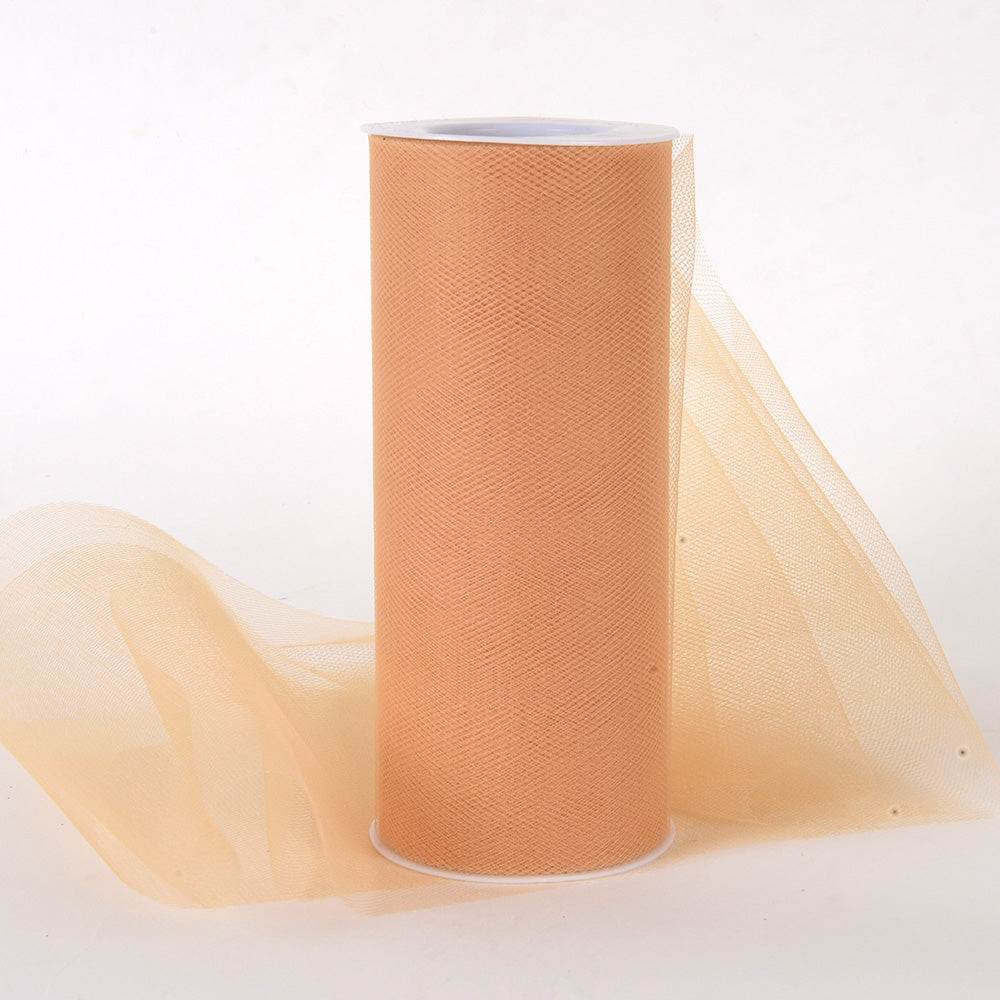 Pumpkin Gold 12 Inch Tulle Fabric Roll 25 Yards